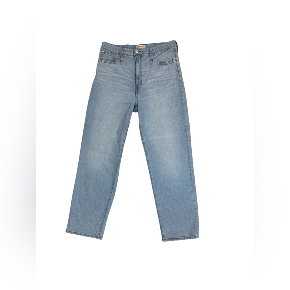 Madewell Perfect Vintage Straight Jeans Womens 31 Light Wash Hig Rise Denim